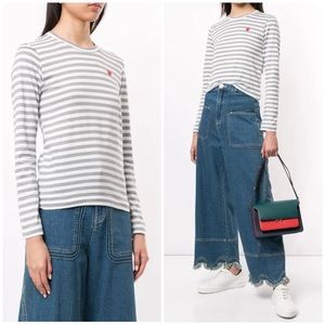 Comme Des Garçons Play Striped Shirt